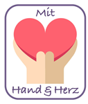 Ambulanter Pflegedienst mit Hand und Herz Logo